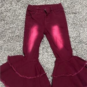 Burgundy Flared Pants